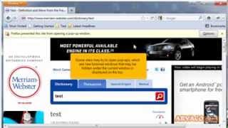 How to control the pop-up blocker in Mozilla Firefox