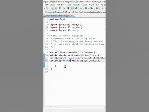 #java Removing Duplicates from a List - YouTube