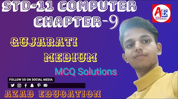 STD-11 Computer | Chapter-9 | MCQ Solutions  | By Azad Education | @AzadrajaAnsari ​