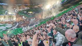 Celtic Vs Real Madrid - Tifo and UCL anthem before kick off