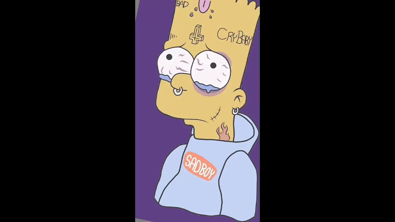 Desenho Bart Simpson Sad Youtube