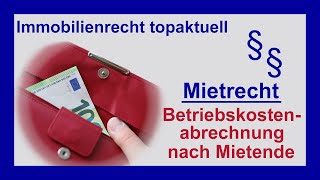 Tipps Zur Betriebskostenabrechnung Nach Auszug Des Mieters Tutorial