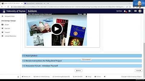 Lessons  - Ambrosius -  Course intro module example -  Teaching showcase -  SakaiCon 2022