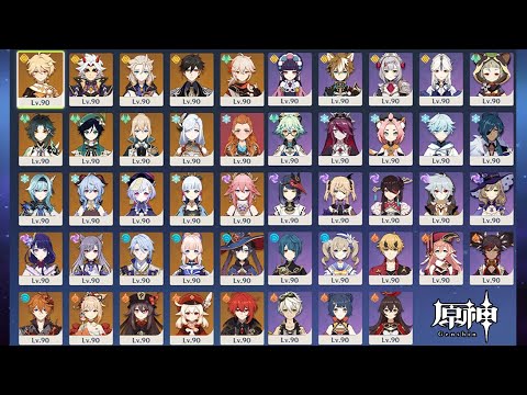 【原神】全48キャラクターLv90育成完了!! 良く使うキャラTOP10で無双する!!【げんしん】