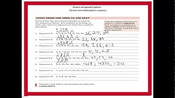 Grade 8 Maths- Numeric and geometric patterns