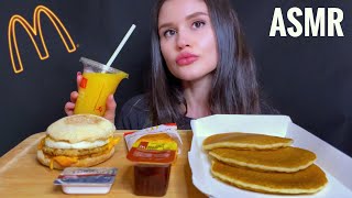 ASMR EATING MCDONALD’S BREAKFAST MUKBANG | SANDWICH + PANCAKES shorts