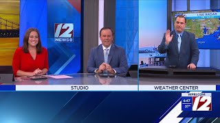 WPRI 12 Weather Forecast for 10/10/25:  Cold start, mild afternoon;  Weekend coastal storm