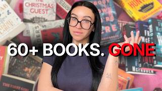 I'm Getting Rid of 60+ Books 📚😱 | My RUTHLESS Book Unhaul