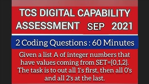 TCS DCA Coding Question for Sep 2021 @SportsTak