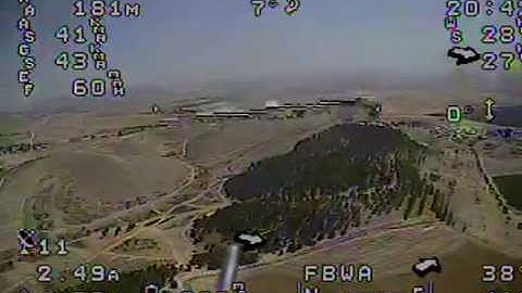 Skywalker 1880 fpv landing with OSD via camera