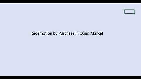 Redemption of debenture by Purchase in open market