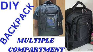 DIY|MULTIPLE COMPARTMENT BACKPACK | SECONDARY SCHOOL BAG (WELL DETAILED VIDEO#diytutorial #diy #bag