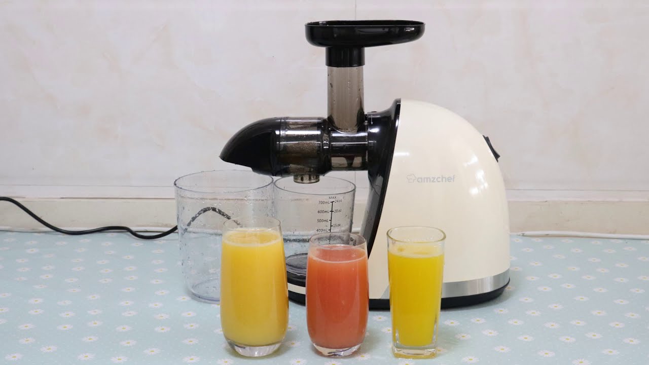 Amzchef Slow juicer test YouTube