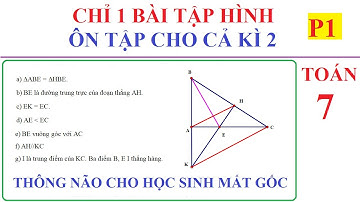 TOÁN 7 - CHỈ CẦN MỘT BÀI TẬP HÌNH ÔN CẢ HỌC KÌ 2. THÔNG NÃO CHO HỌC SINH MẤT GỐC - P1