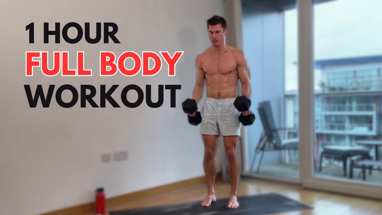 1 Hour Intense Strength And HIIT Workout At Home | Full Body Dumbbell ...