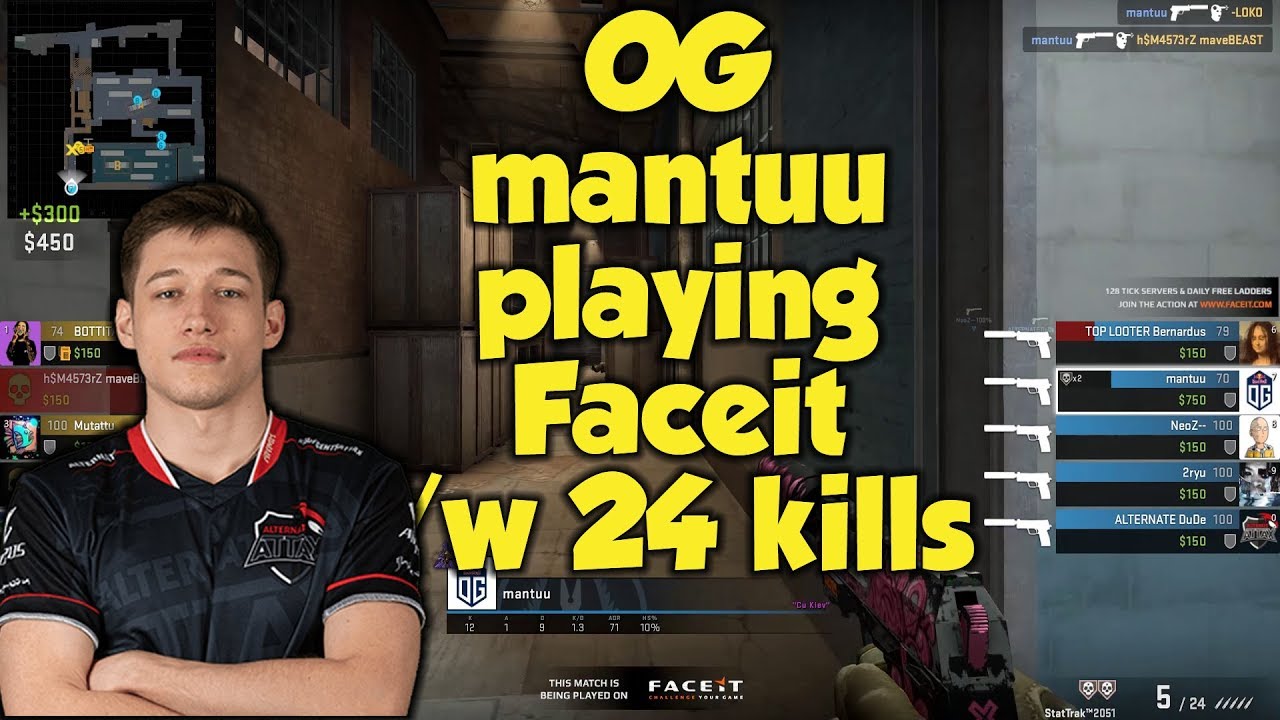 CS:GO - OG mantuu playing Faceit with 24 kills - YouTube