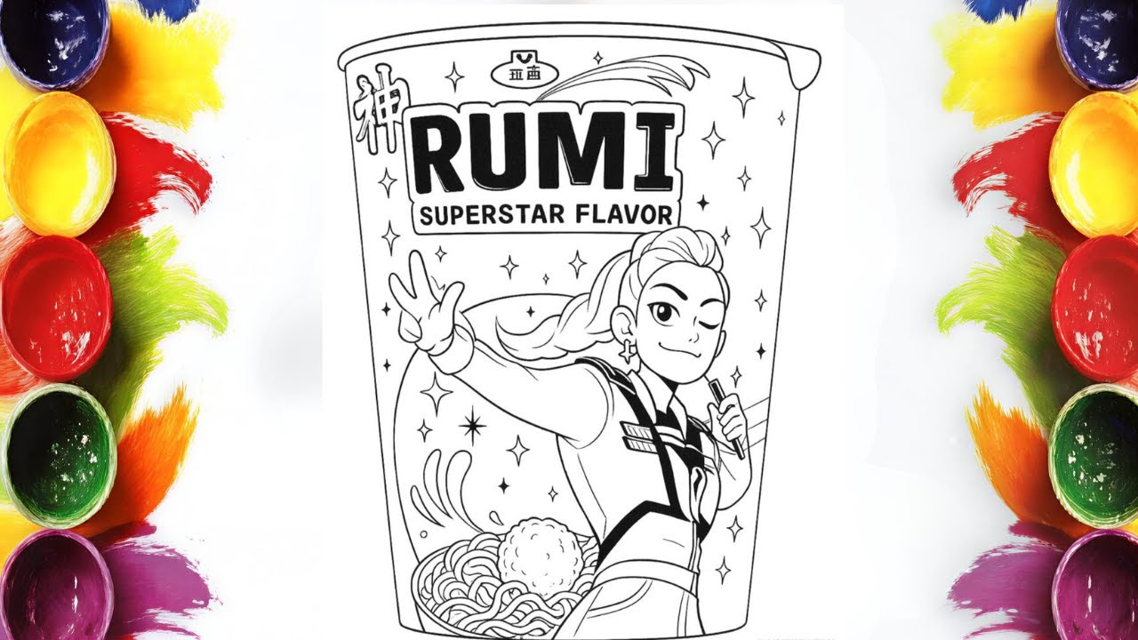 Relaxing Learning: How to Color Rumi Juice Cup | K-Pop Demon Hunter | Mini Artist Coloring Tutorial