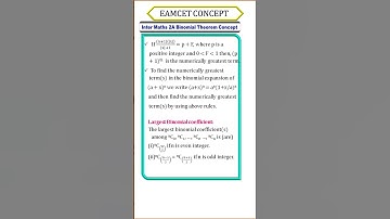 TS Eamcet| 2023 |Binomiaal Theorem for eamcet 2023 | Maths concept for EAMCET 2023 |Maths 2A  Concpt