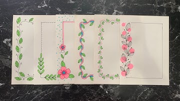 6 Beautiful Border Designs/Project Work Designs/Title Page/Book/Project Designs/Front Page Design