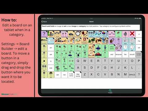 AAC How to video: Edit a board when in a category - Tablet version