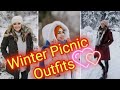 Winter picnic dressing ideas/ Dressing ideas for picnic/ Woman winter snow Outfit #uroojirfan