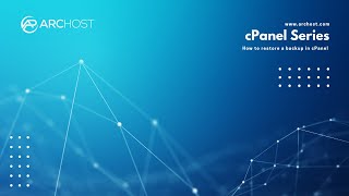 How to restore a backup in cPanel with ARCHOST screenshot 5
