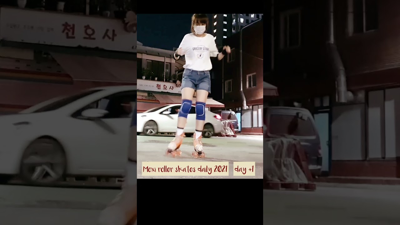 day +1 / Moxi roller skating for the first time. 