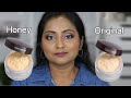 Laura Mercier Translucent Setting Powder Honey vs Original | Shade Comparison | Demo on Indian Skin