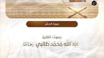 سورة الحشر | بصوت القارئ : عبدالله محمد طالبي رحمه الله