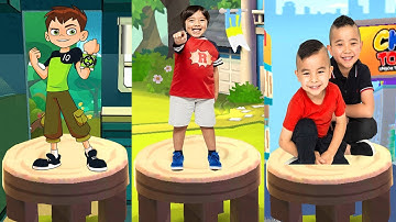 Ben 10 Up To Speed VS Tag with Ryan VS CKN Toys Car Hero Run All Characters Unlocked