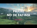 Prière Notre dame de Fatima