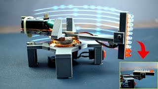 Making of wireless energy transferred POV Clock Display