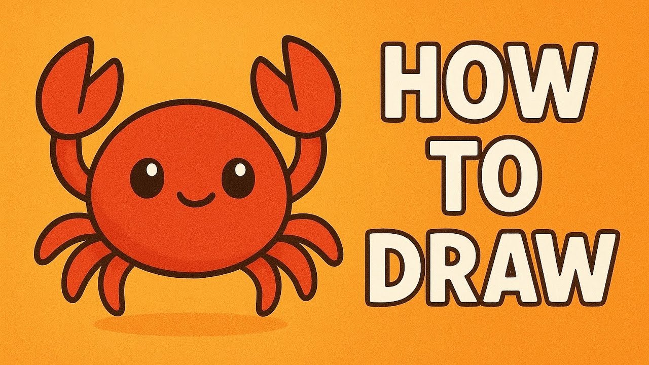 How To Draw A Crab🦀 Drawing Step By Btep  Drawing Easy 