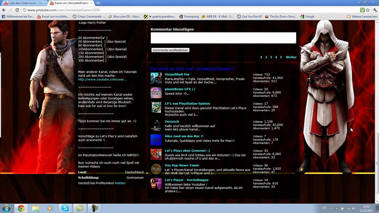 Kanalvorstellung (-bewertung) 