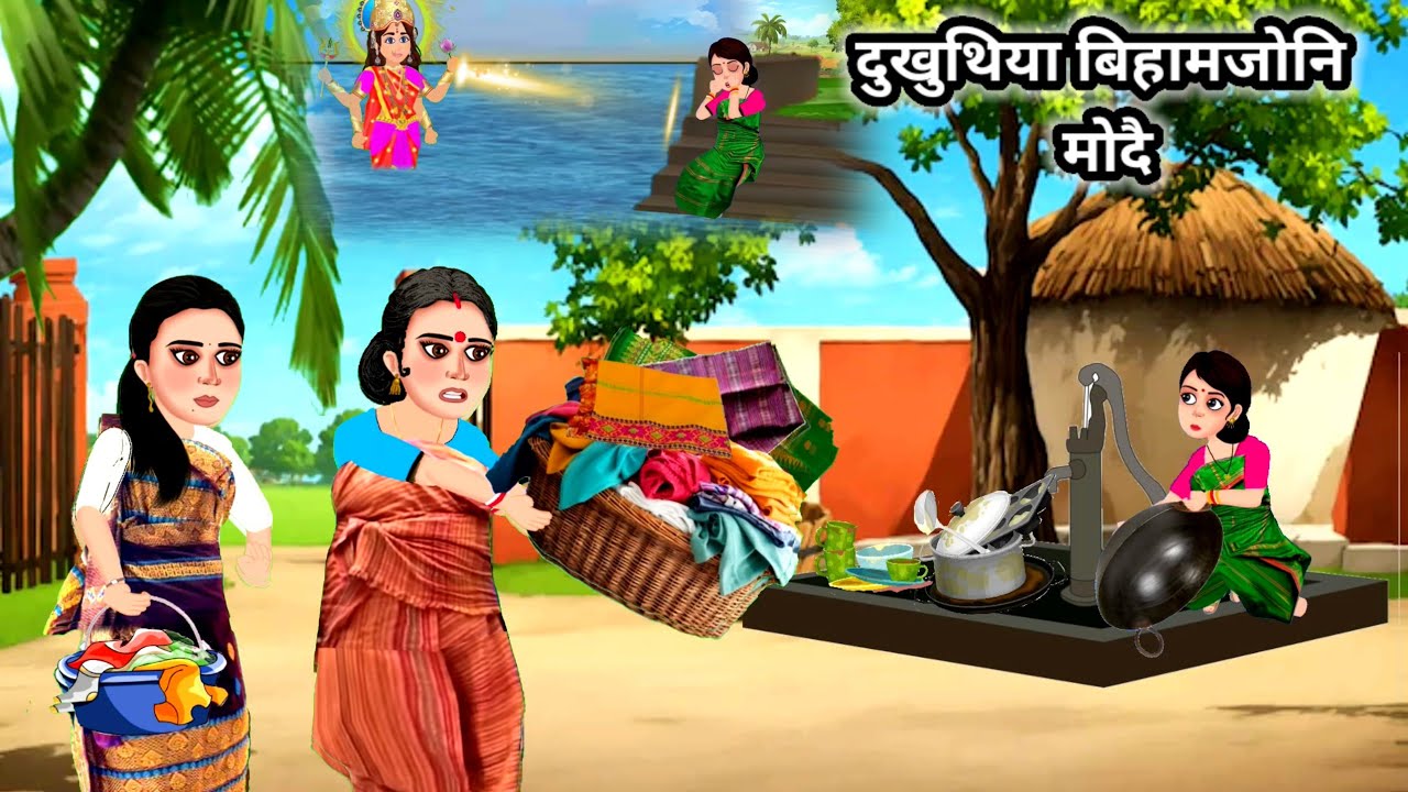 दुखुथिया बिहामजोनि मोदै | Rangkhini bikhunjw | bodo moral story | cartoon ni songshar #bodo