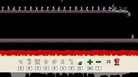 Lemmings Tricky Level 2: We all fall down