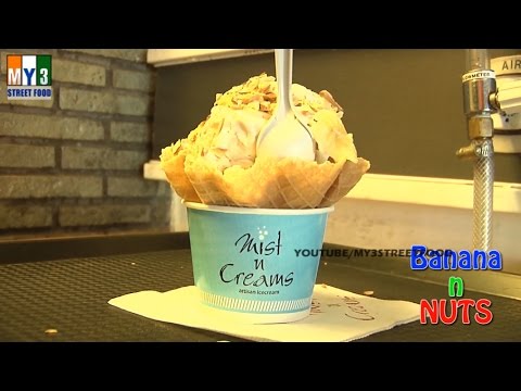 Banana Nuts | Ice cream Making with Liquid Nitrogen | street food