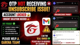 Garena Unsubscribe Email Ko ReSubscribe Kaise Kare 😪 | Free Fire Recovery Email Otp Not Received 🤯