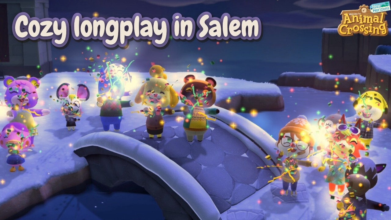 Cozy Relaxing Longplay🌙| Winter Decorating in Salem | Animal Crossing (No Commentary)