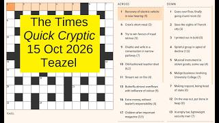 The Times Quick Cryptic 3433 Guide