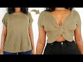 DIY Twisted Front Knit Top | THRIFT FLIP