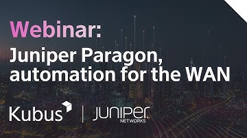 Juniper Paragon, automation for the WAN