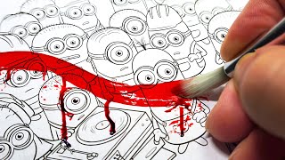 HORROR Artist vs $3 MINIONS Colouring Book ✍️