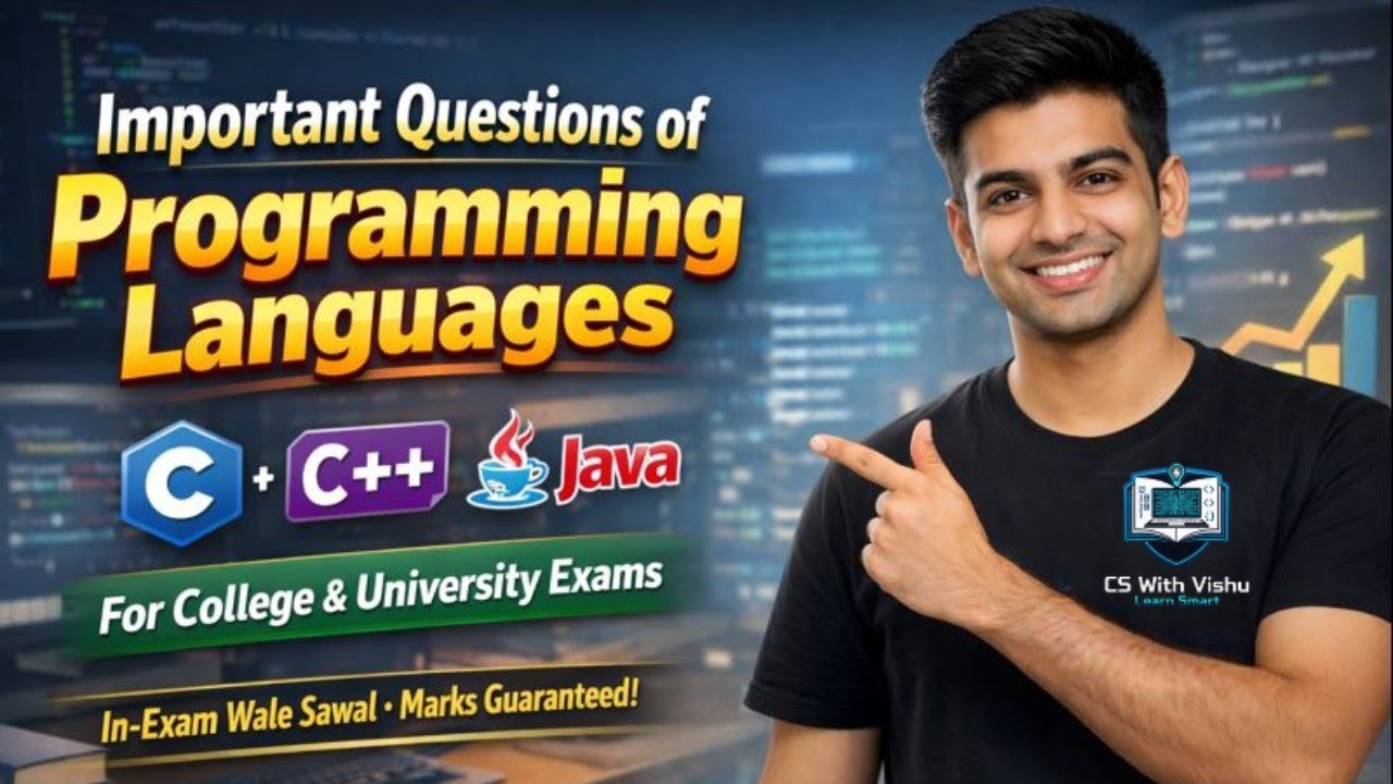 Important Questions of C C++ Java For college & University Exams MST| Programming Languages| BCA