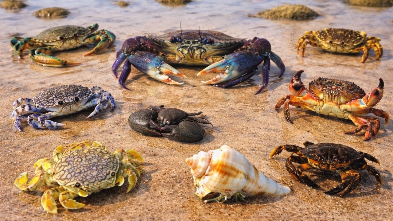 Hunting Sea Creatures: Crabs, Fish, Snails and Shells