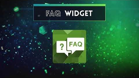 FAQ Widget   Main Video