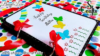 Scrapbook - Blue butterflies?| Customisable| Handmade | birthday card ideas | gift making | S Crafts
