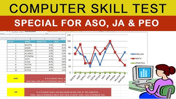 computer skill test for PEO & JA and ASO || Computer skill test