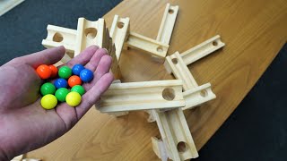 マーブルランレースASMR☆木製トラックヒーリングサウンドローリングボール