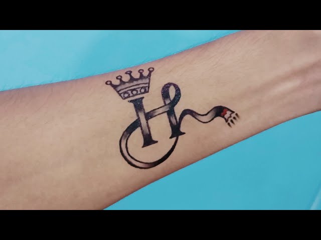 Premium Vector | Alphabet h tattoo logo